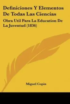 DEFINICIONES Y ELEMENTOS DE TODAS LAS CIENCIAS Envío Inmediato