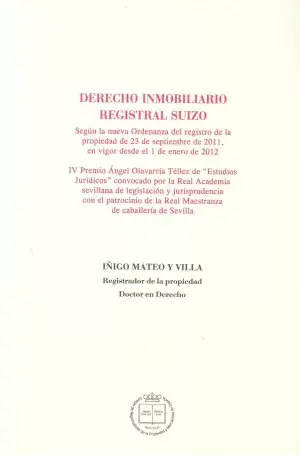 Venta Final Derecho Inmobiliario Registral Suizo