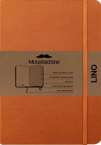 Súper Precio MOUSTACHINE CLASSIC LINEN HARDCOVER OCHRE SQUARED LARGE MOUSTACHINE CLASSIC LINEN HARDCOVER OCHRE SQUARED LARGE