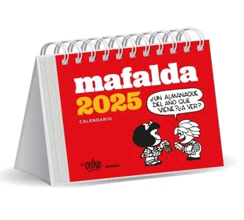 No Te Lo Pierdas MAFALDA 2025 CALENDARIO ESCRITORIO - ROJA MAFALDA 2025 CALENDARIO ESCRITORIO - ROJA